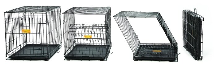 Клетка MidWest Life Stages для собак 93х59х63h см, 2 двери, черная - фотография № 2