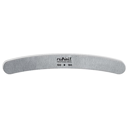 Купить Runail Professional Пилка профессиональная для искусственных ногтей 100/180 грит 5 шт № 0245, серый