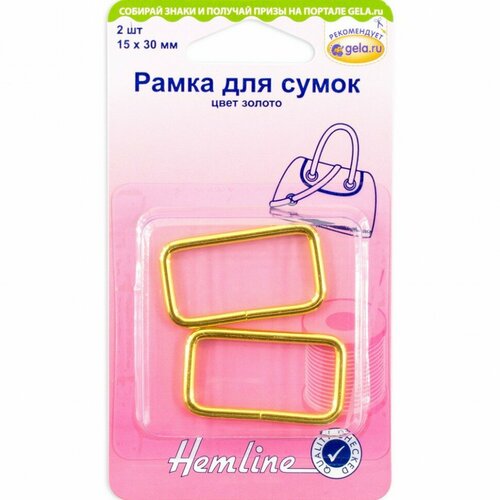 hemline рамка для сумок 30 х 15 мм 4503 30 nb пушечная бронза 2 шт Рамка для сумок, 30 мм #4503.30. GD Hemline