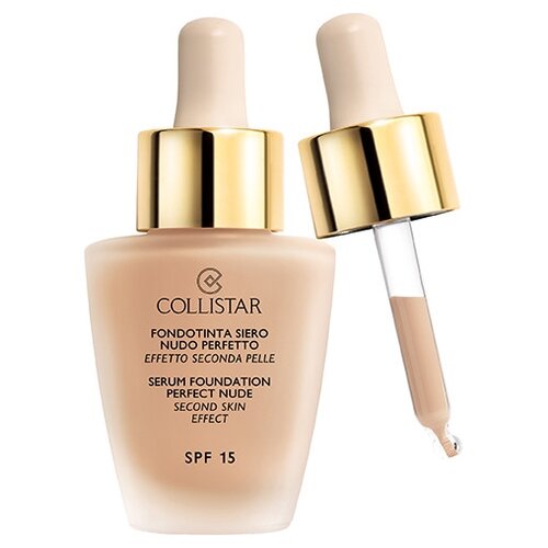 Collistar Тональная сыворотка Serum Foundation Perfect Nude, SPF 15, 30 мл, оттенок: 04 Sand