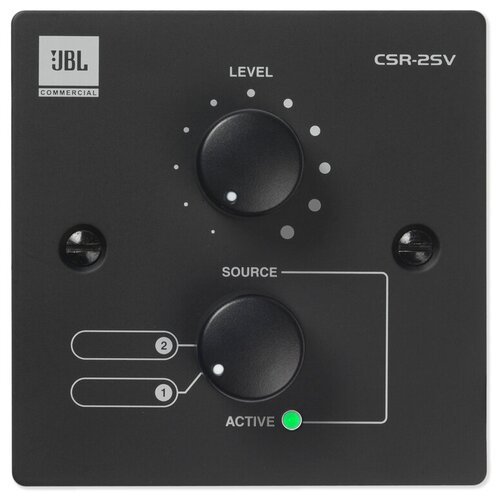 JBL CSR-2SV-BLK Настенный контроллер 2-позиционный селектор источника и управление громкостью Цвет черный 616600₽