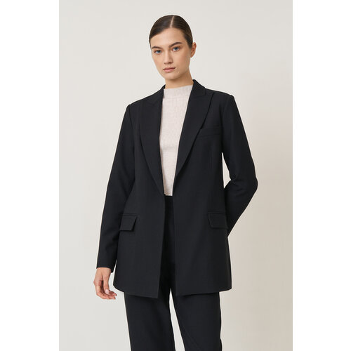 Пиджак Baon, удлиненный, силуэт свободный, размер M, черный