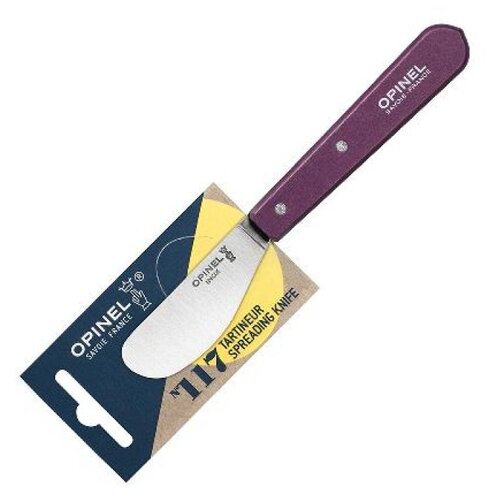фото Нож для масла opinel №117, деревянная рукоять, блистер, нержавеющая сталь, сливовый, 001934