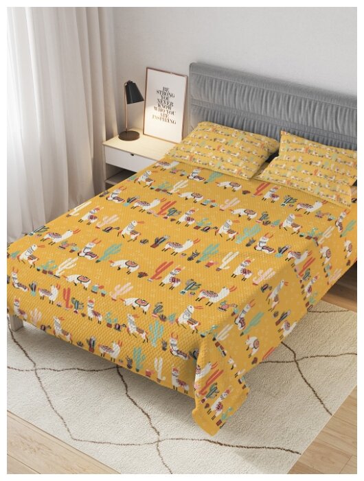 Покрывало стеганое жаккардовое с 2-мя наволочками 