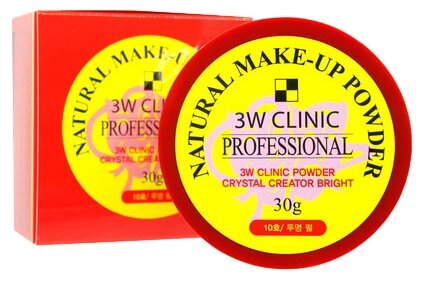 3W Clinic Пудра рассыпчатая Natural Make-Up Powder 1 шт. 10 transparent pearl 30 г