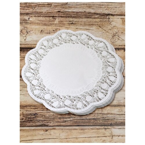 Салфетки сервировочные ажурные PAPSTAR, диаметр 28 см, 100 шт\уп