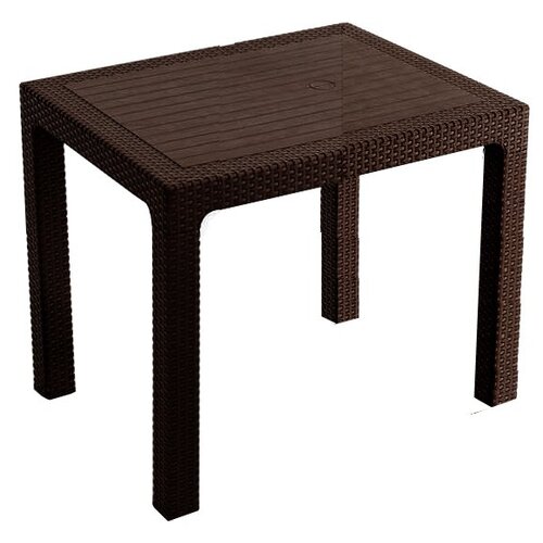 Стол садовый Heniver Rattan SPT-R003, ДхШ: 90х90 см, шоколад