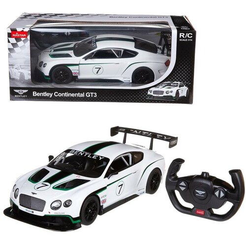 Машина р у 1:14 Bentley Continental GT3, цвет белый 2,4G 70600W машина р у 1 14 bentley continental 2048 акб