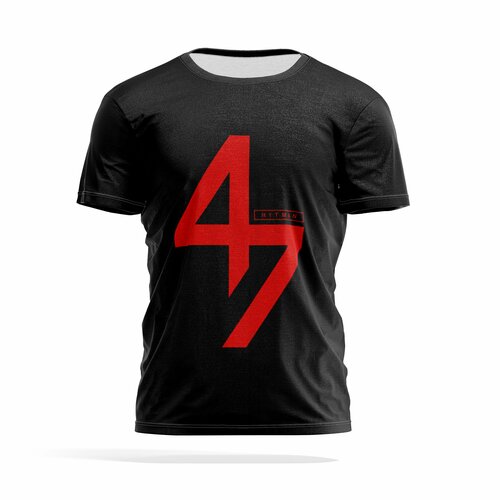 фото Футболка panin brand, размер xxxl, красный, черный