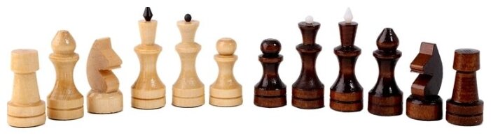 Шахматы обиходные парафинированные со складной доской 29 см.