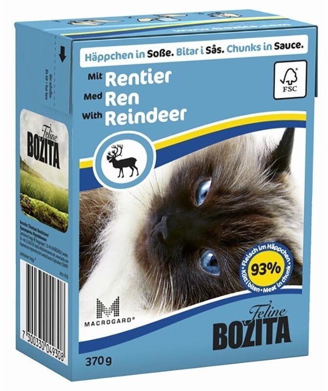 Влажный корм для кошек Bozita с олениной 370 г (кусочки в желе) - фотография № 13