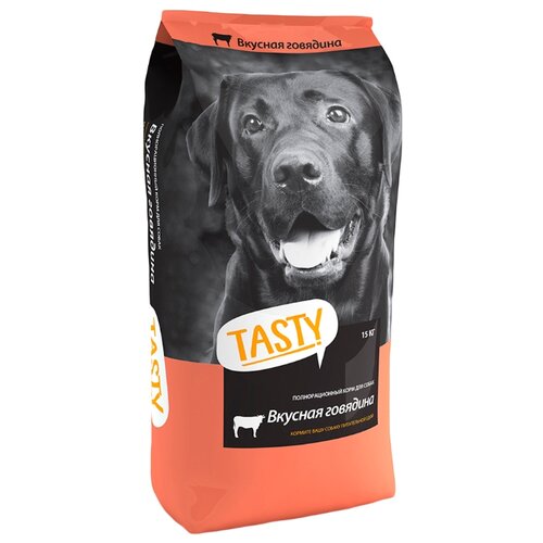 Корм сухой TASTY для взрослых собак, с говядиной, 2,2 кг