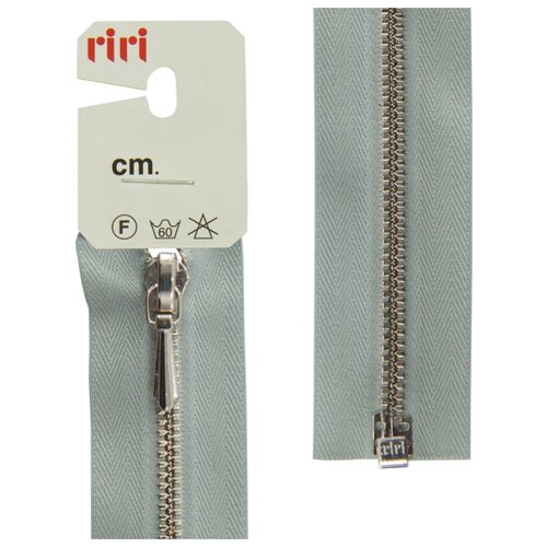 фото Молния металл, ni, слайдер tropf, 3 мм, разъёмная 1 замок, 65 см, цвет 2118, светло-серый riri