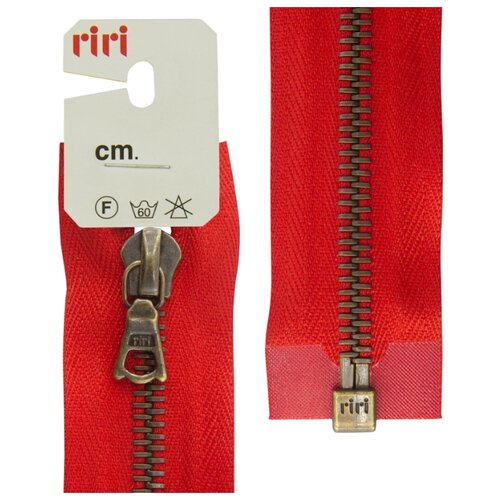 фото Молния металл, am, слайдер flash, разъёмная 1 замок, 6 мм, 80 см, цвет 2407, красный riri