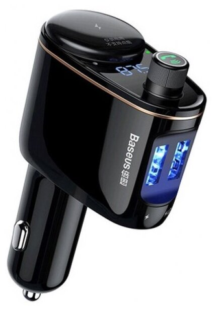 FM трансмиттер bluetooth модулятор Baseus Locomotive BT MP3 Vehicle Charger S-06 черный