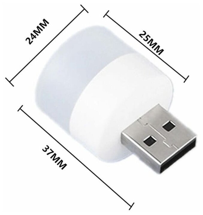 LED лампочка для ноутбука, светодиодный USB светильник, USB ночник - фотография № 4