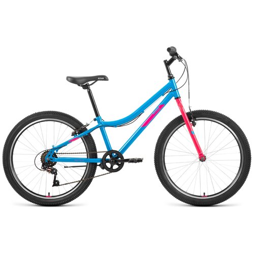 Велосипед ALTAIR MTB HT 24 1.0 (24 6 ск. рост. 12) 2022, голубой/розовый, RBK22AL24091