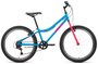 Велосипед ALTAIR MTB HT 24 1.0 (24" 6 ск. рост. 12") 2022, голубой/розовый, RBK22AL24091