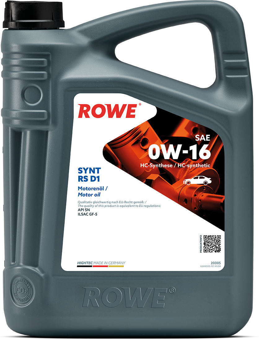 Моторное масло ROWE Hightec Synt RS D1 0W16, 5л