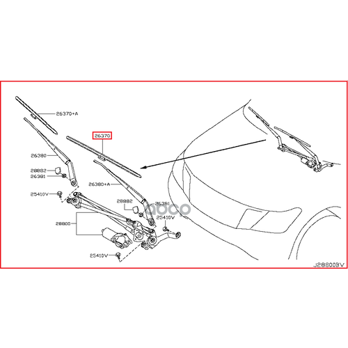Щетка Стеклоочистителя 28890-1Lb0a NISSAN арт. 288901LB0A