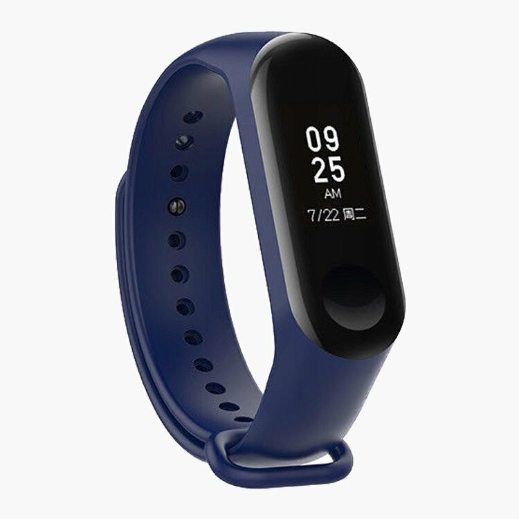 Ремешок для Xiaomi Mi Band 3/Mi Band 4 / Силиконовый браслет синий