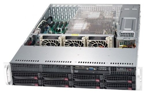 Supermicro SuperServer 2U 6029P-TR noCPU(2)2nd Gen Xeon Scalable/TDP 70-205W/ no DIMM(16)/ SATARAID HDD(8)LFF/ 2xGbE/ 6xLP, M2/ 2x1000W