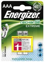 Аккумулятор 800 мА·ч Energizer AAA 800 BL2 Accu Recharge Extreme 2 шт блистер