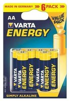 Батарейка VARTA 4106 LR6 BL6 Energy 6 шт блистер