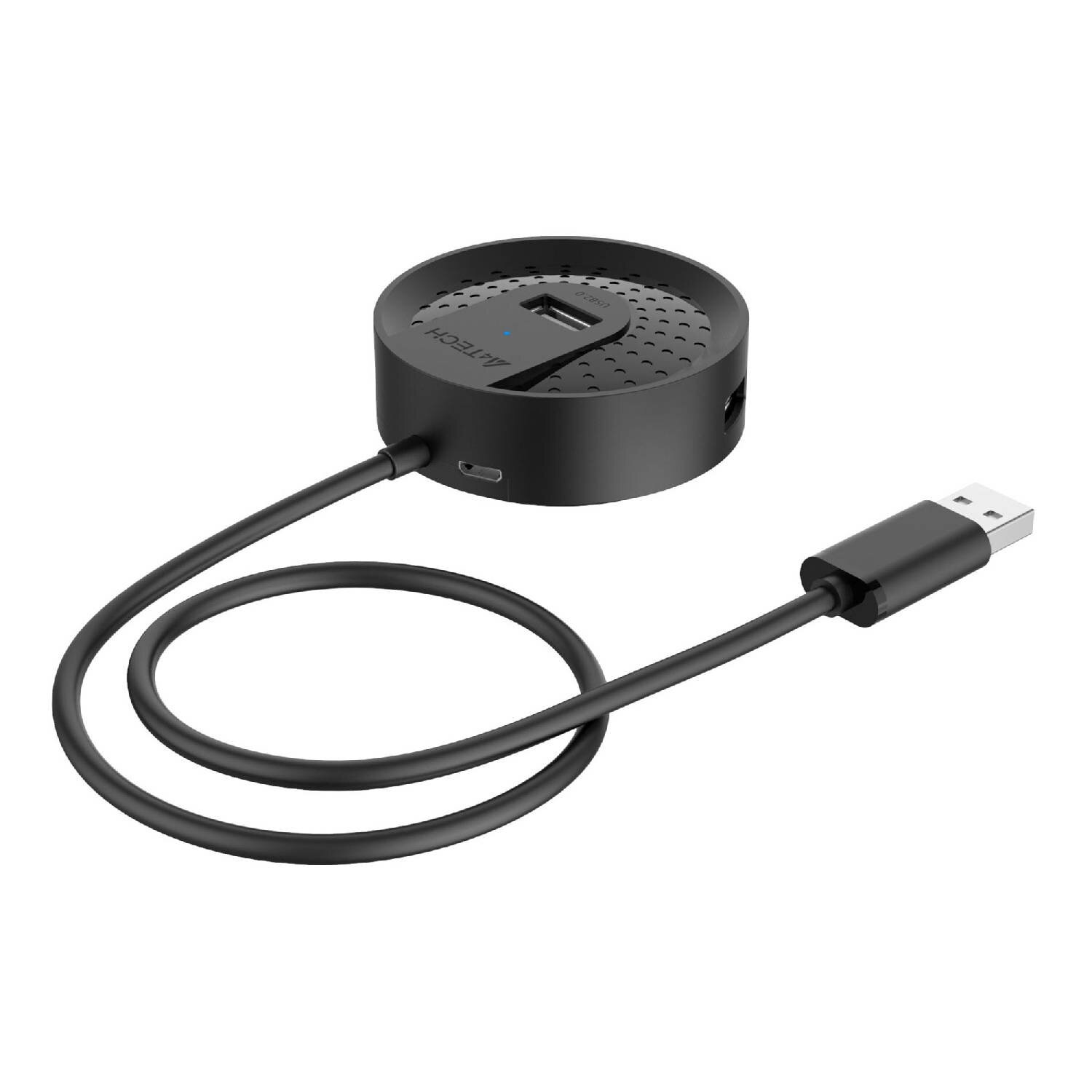 Разветвитель USB 2.0 A4Tech HUB-20 черный - фото №5