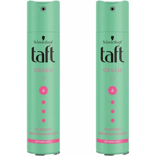 Taft/ Лак для волос/ Объем, для тонких волос, сверхсильная фиксация 4/ 2 шт. по 225 мл