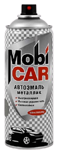 Автоэмаль аэрозольная профессиональная с эффектом металлик MobiCAR (520мл) снежная королева 690 (0502-690 MC)