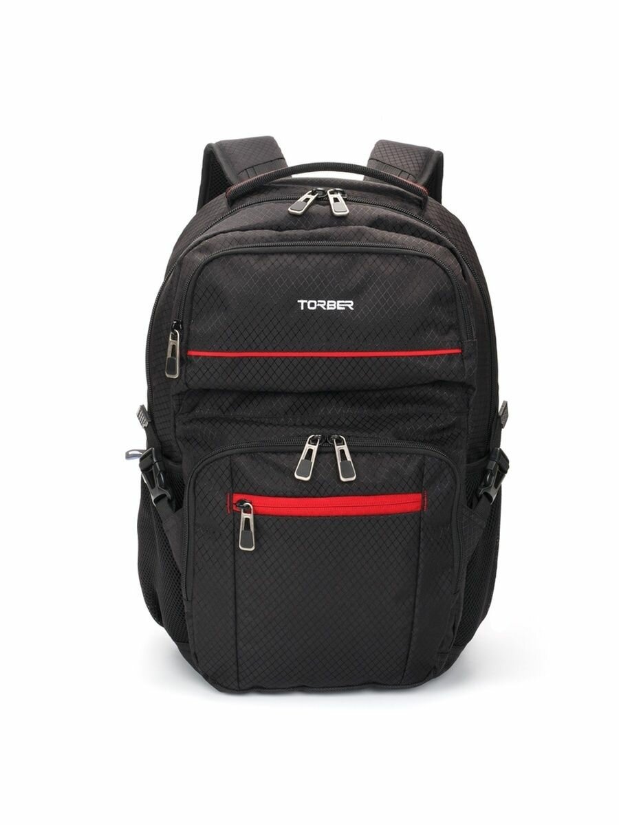 Рюкзак Torber Xplor 15" T9903-RED, черно-красный 25 л - фото №6