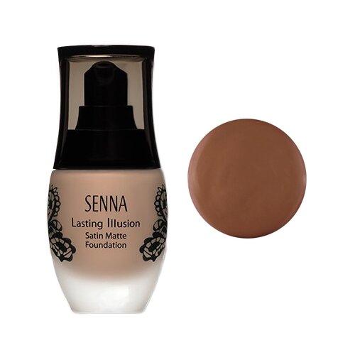 SENNA Тональное средство Lasting Illusion Satin Matte Foundation, 32 мл, оттенок: chestnut