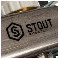 Коллекторная группа STOUT (SMS 0917 000008) 1" ВР, 8 отводов 3/4", расходомер