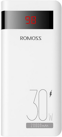 Внешний аккумулятор Romoss Sense 6PS Pro 20000mAh QC PD 3A белый