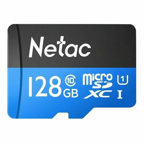 Карта памяти microSDXC UHS-I U1 NETAC P500 128 ГБ, 80 МБ/с, Class 10, NT02P500STN-128G-S, 1 шт, без адаптера