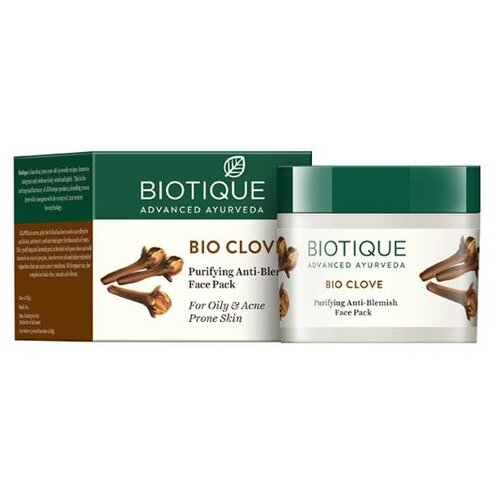 Biotique Очищающая анти-пигментная маска Био Гвоздика Bio Clove Purifying Anti-blemish Face Pack, 75 г, 75 мл