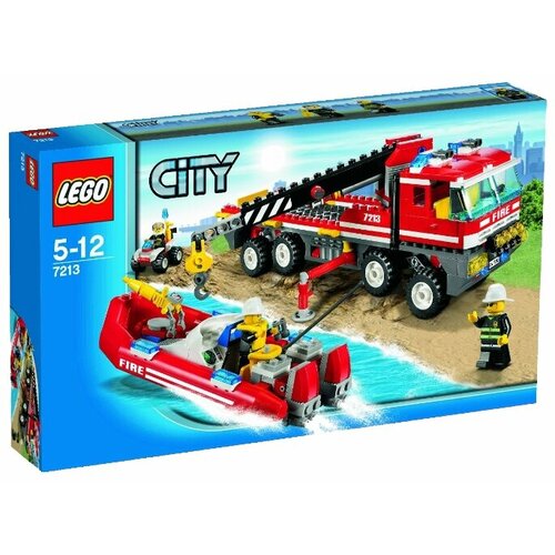 Конструктор LEGO City 7213 Пожарный грузовик и лодка, 388 дет. конструктор lego city 60294 конструктор lego city stuntz 60294 грузовик для шоу каскадёров