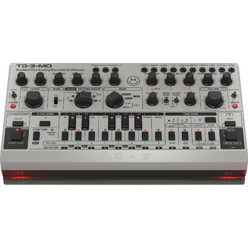 BEHRINGER TD-3-MO-SR Аналоговый басовый синтезатор с 16-ступенчатым секвенсором и фильтрами VCO, VCF behringer td 3 sr басовый синтезатор