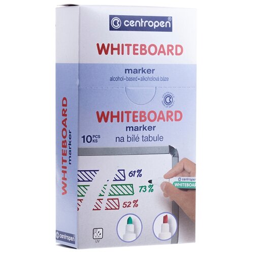 фото Centropen набор маркеров для белых досок whiteboard (8559) синий, 10 шт