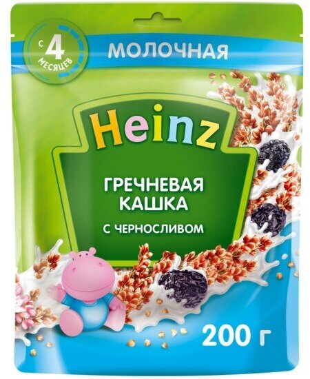 Каша молочная Heinz (Хайнц) гречневая с черносливом с 4 мес 200 г (пауч)