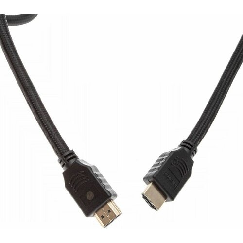 Кабель аудио-видео Cactus CS-HDMI.2-2, HDMI (m) - HDMI (m) , v2, 2м, GOLD, черный кабель аудио видео 12392 hdmi m hdmi m v2 1 3м gold черный