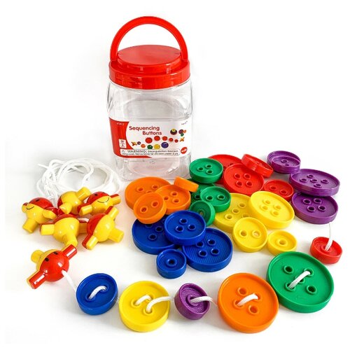 фото Набор "гигантские пуговицы и веселая шнуровка". edx education