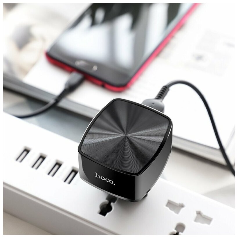 Зарядное устройство 18W QC3.0 3.6V-6.5V/3.0A с кабелем microUSB, блок питания сетевой с быстрой зарядкой для телефона Андроид