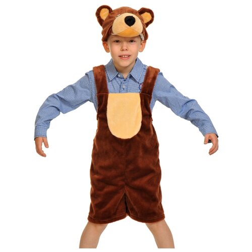 фото Костюм карнавалoff мишка бурый плюш (3010), коричневый, размер 92-122