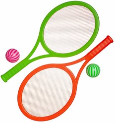 Игровой набор YG Sport Теннис в комплекте 2 мячика и 2 ракетки YG16G
