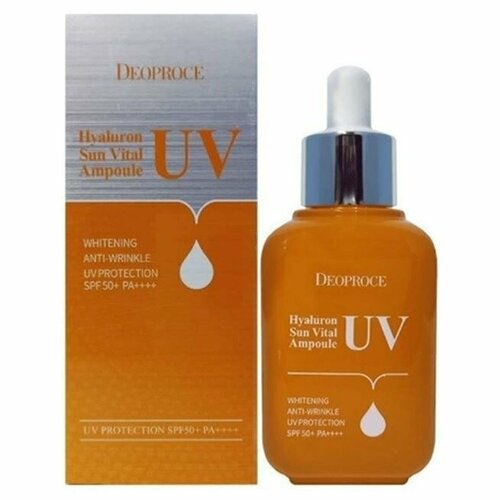 Сыворотка для лица Корея солнцезащитная DEOPROCE HYALURON UV SUN VITAL AMPOULE SPF50+ 50мл