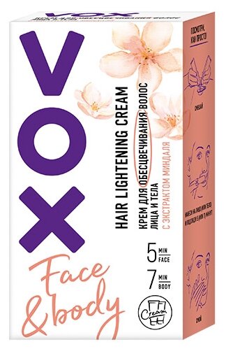 Vox Крем для обесцвечивания волос для лица и тела