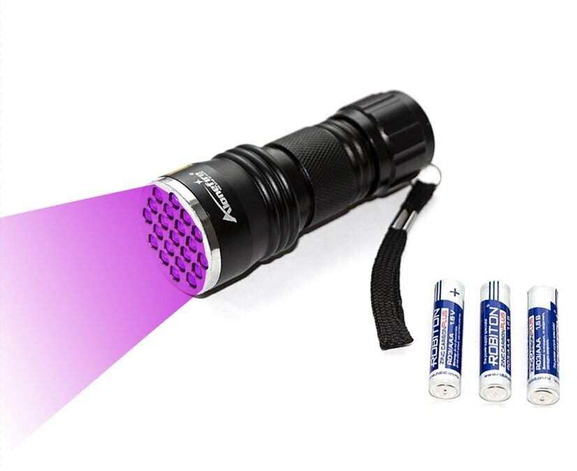 Ультрафиолетовый фонарь Alonefire SV021, 21 светодиод, 395 нм