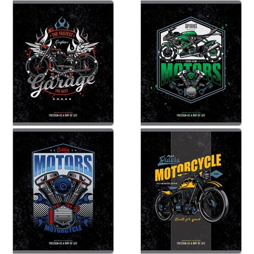 Тетрадь 48л, А5, клетка ArtSpace Стиль. Motorcycles, 10 штук classic motorcycles